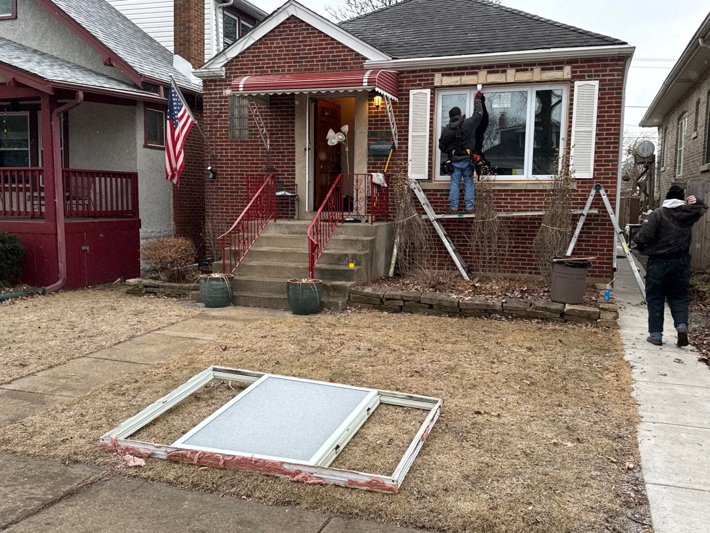 Picture window replacement using Lang Exterior Windows by Shingle Company Construction, Inc