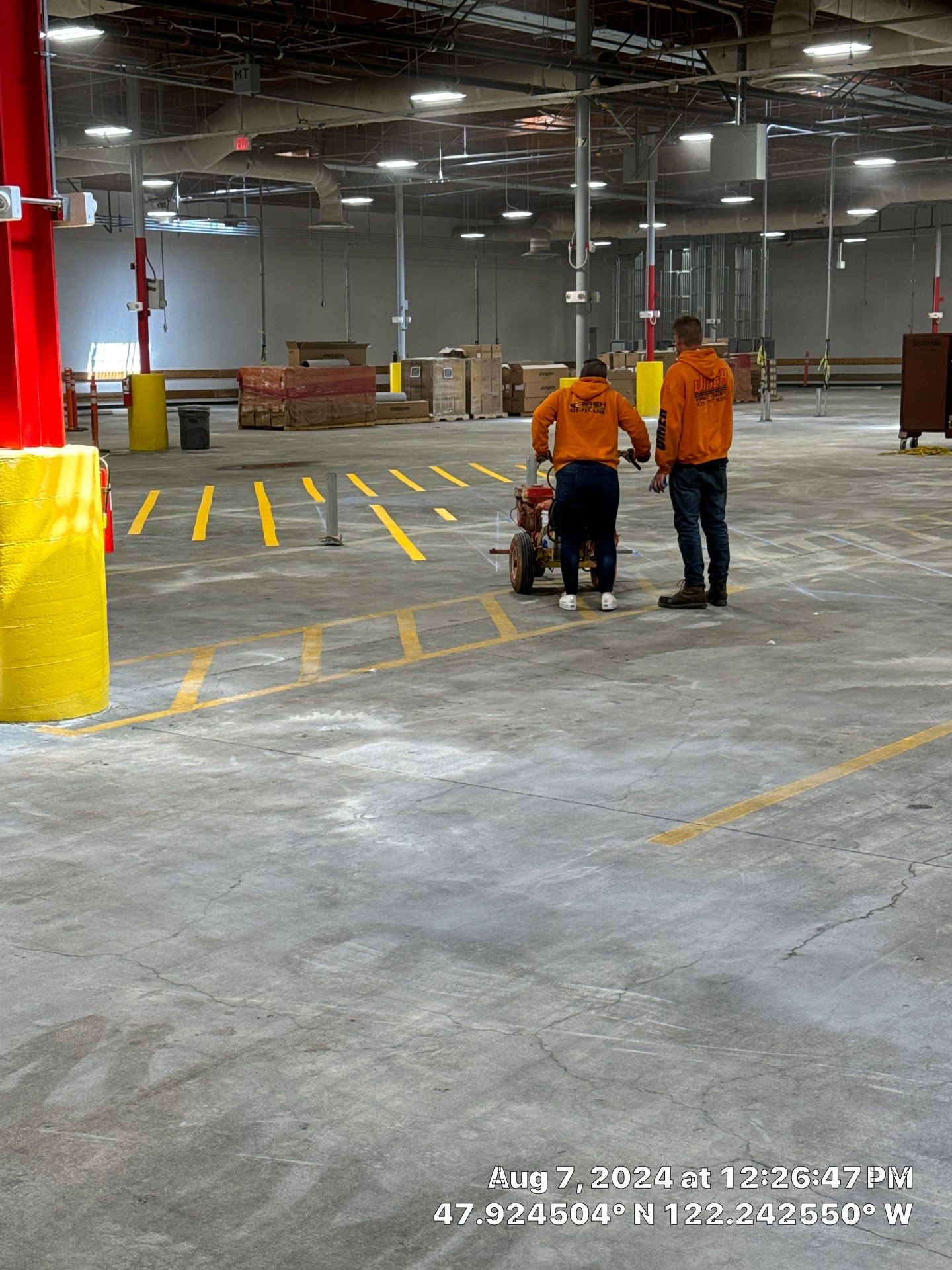 USPS Asphalt Patch Repair, Indoor Parking Lot Sandblast, Outdoor Parking Lot Sealcoating & Indoor/Outdoor Parking Lot Striping  by Jireh Asphalt & Concrete Inc 