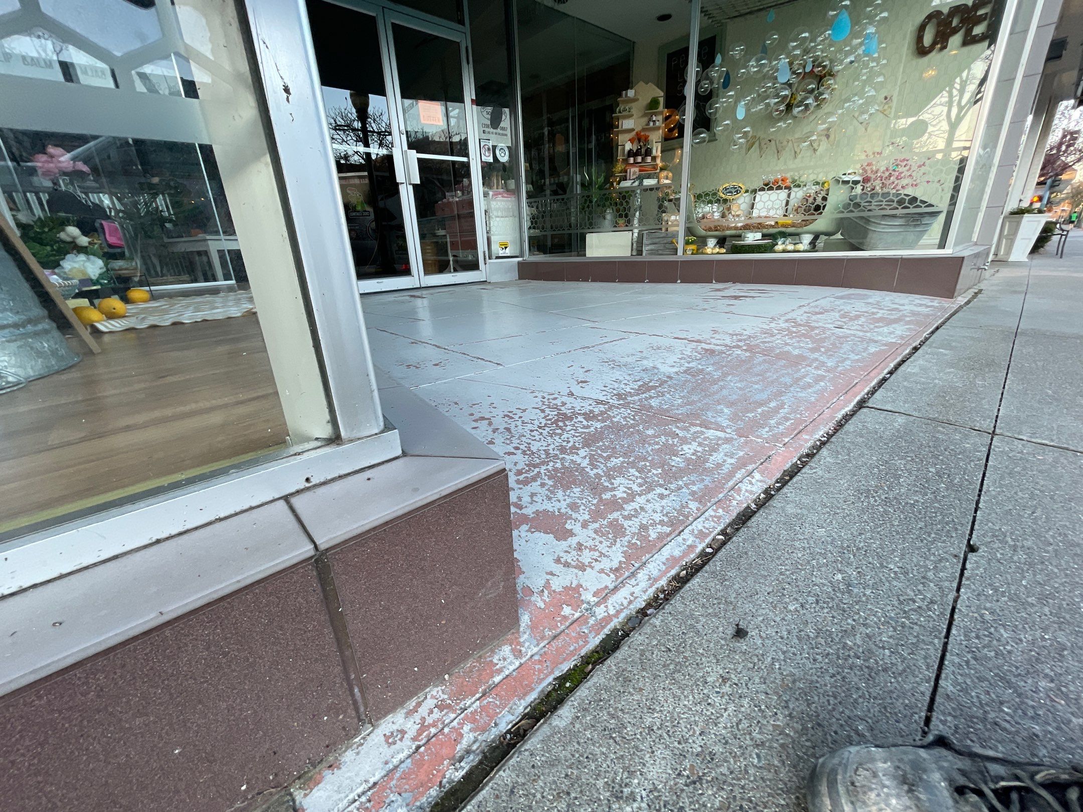 Commercial Floor Transformation using Slate Stone by Croc Coatings, LLC