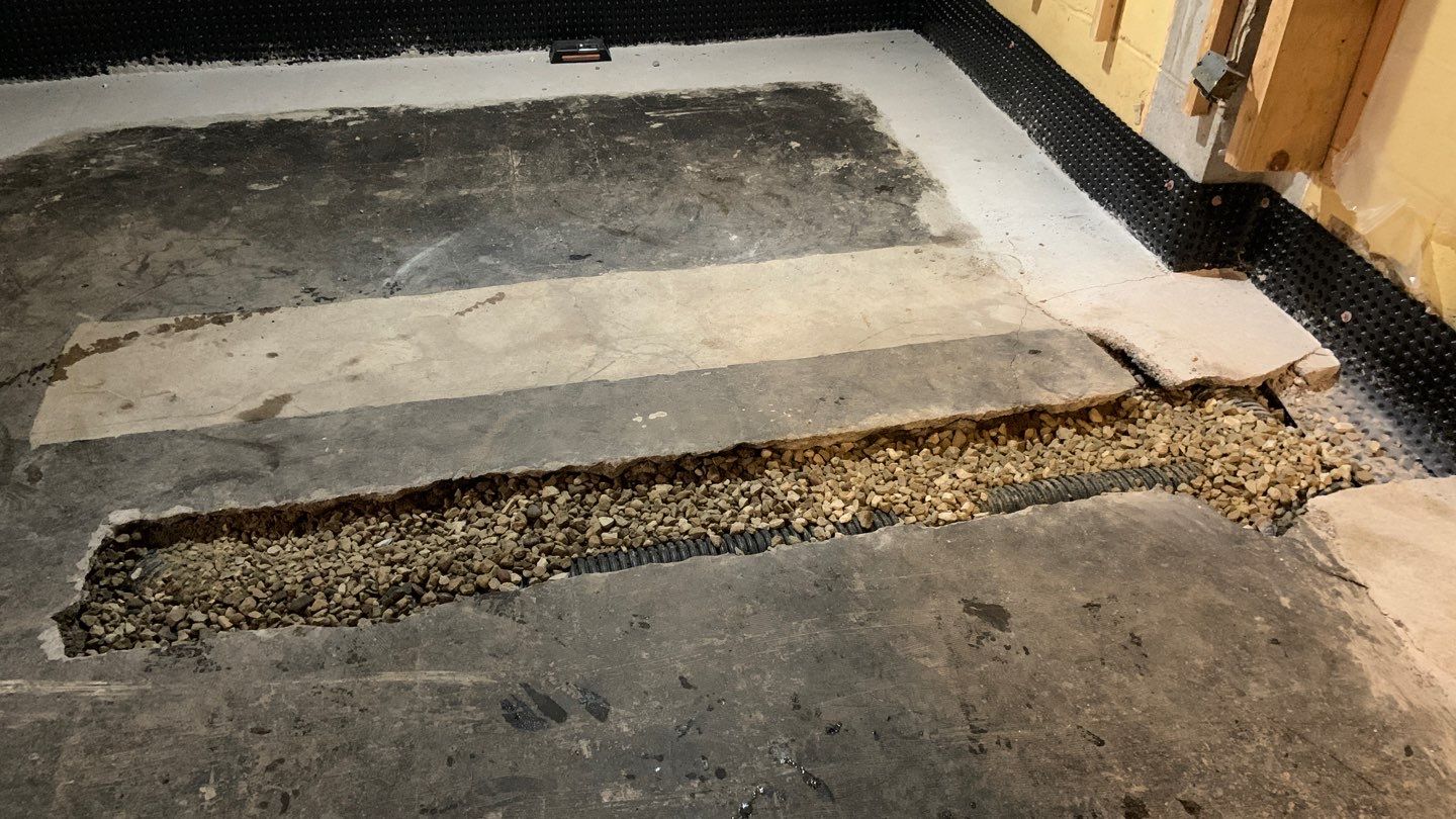 Custom Dual Sump System for Maggie by Waterproofing Northeast