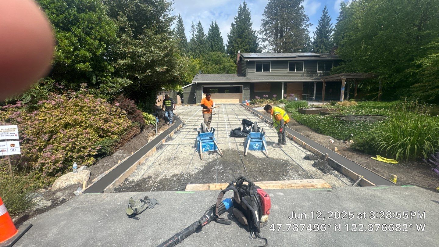 Concrete Driveway Makeover | Edmonds  by Jireh Asphalt & Concrete Inc 