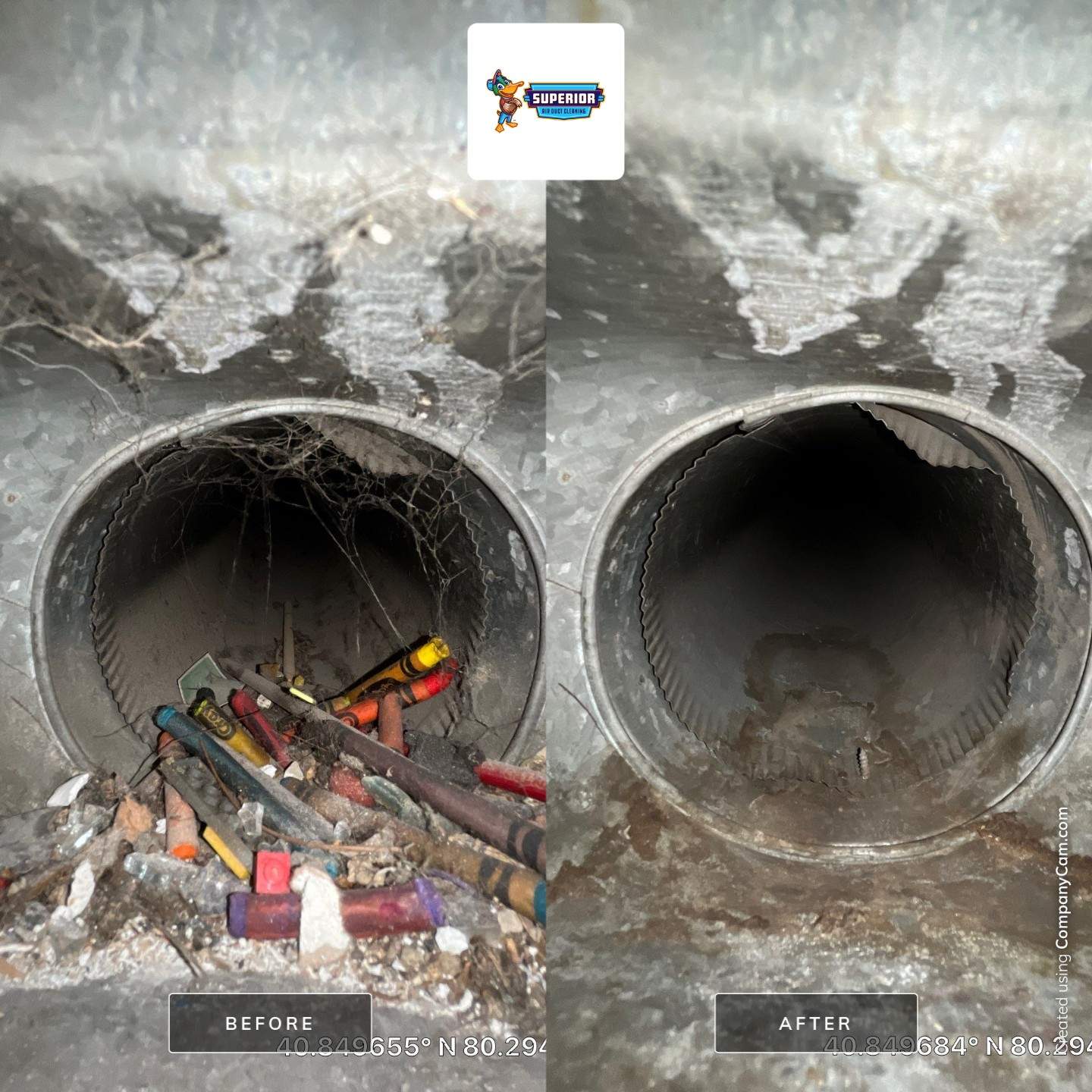 Air Duct Cleaning With a Vacuum Truck in Ellwood City, PA by Superior Air Duct Cleaning