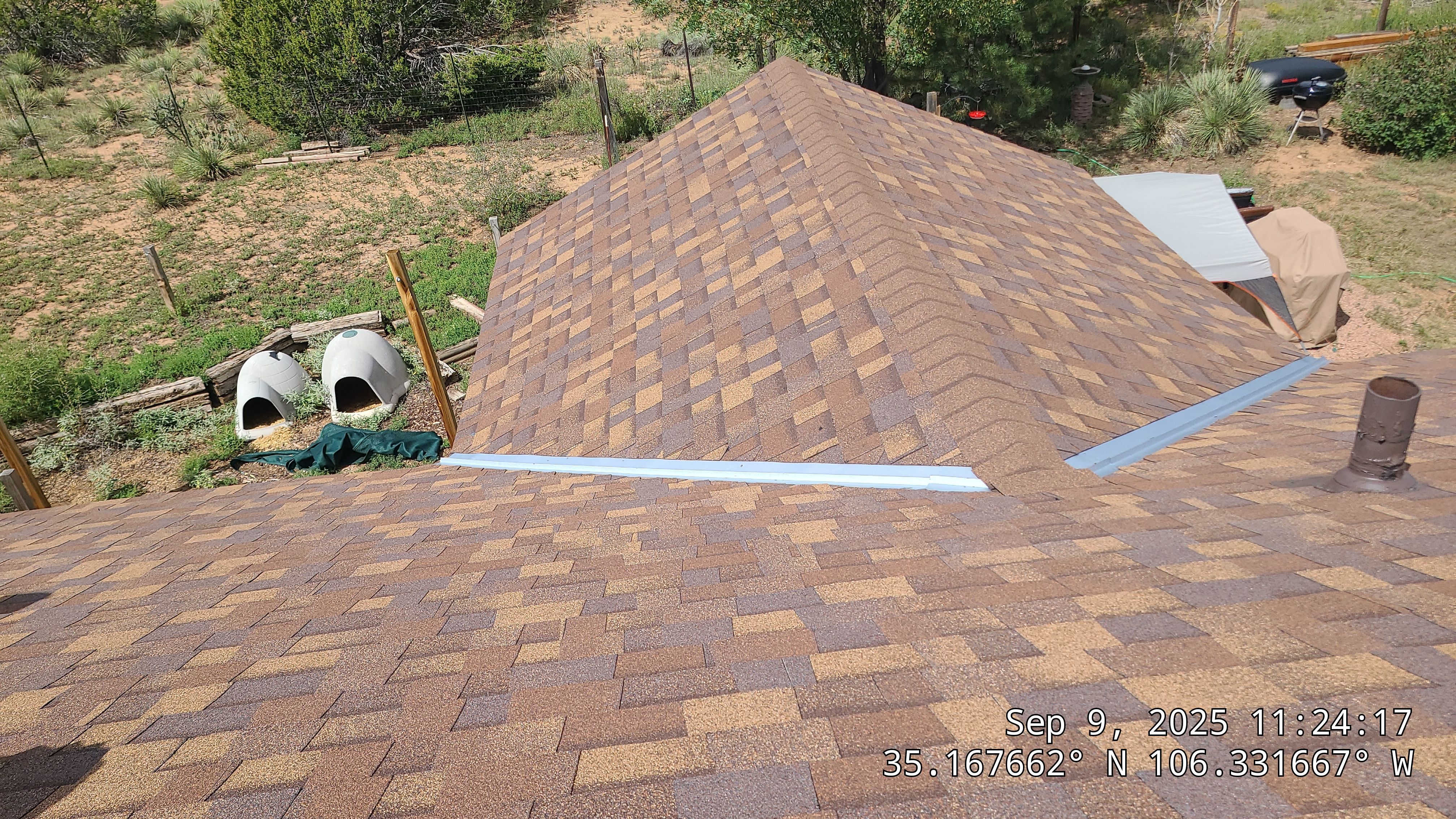 Owens Corning Desert Rose duration shingle roof replacement in Sandia Park by Doyle Roof Masters Inc