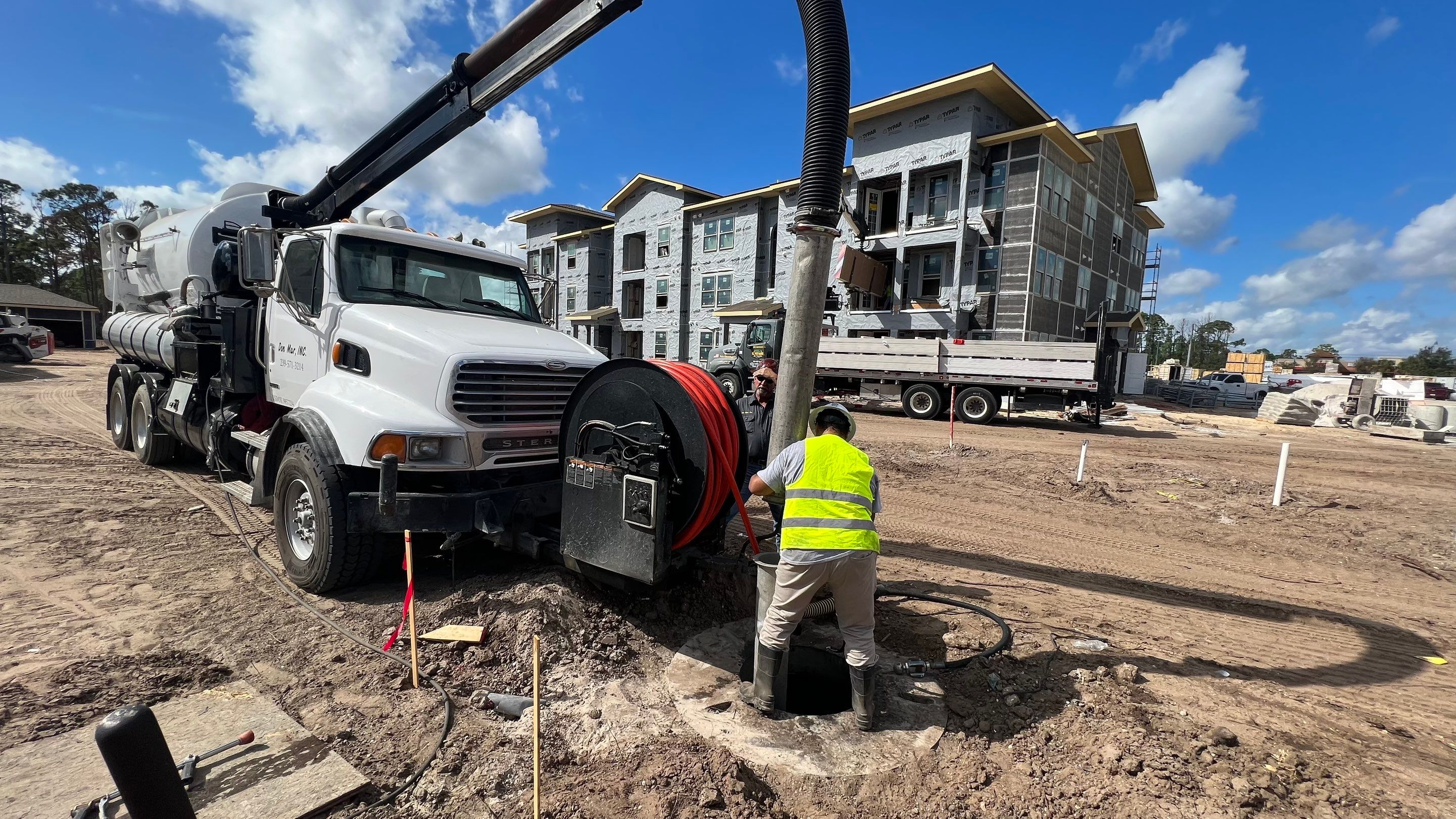 New Construction Sewer System Cleaning by APS Power & Water