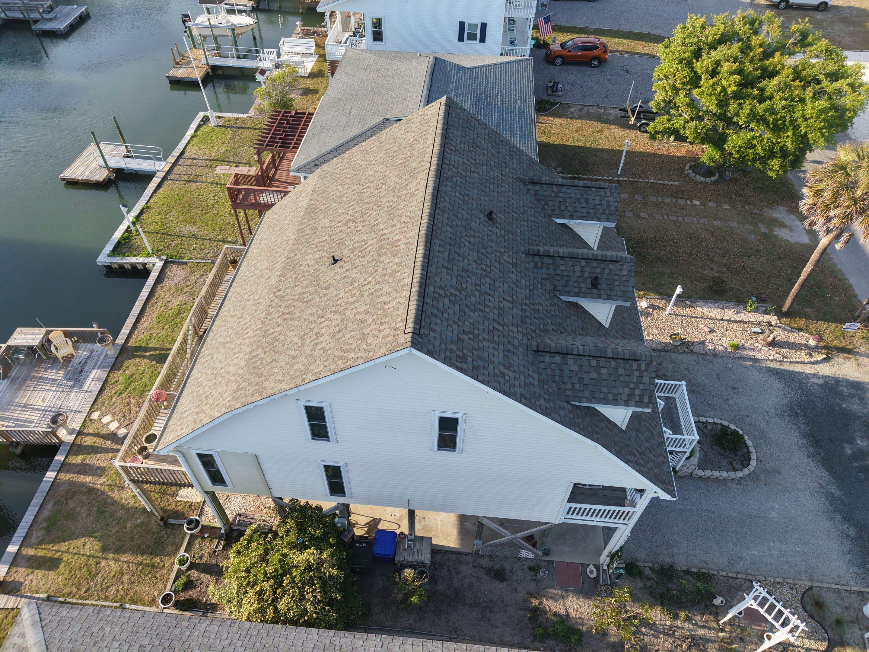 Completed Roof Replacement in Holden Beach, NC by Local Roofing Contractor Near Me by RGR Construction and Roofing, LLC
