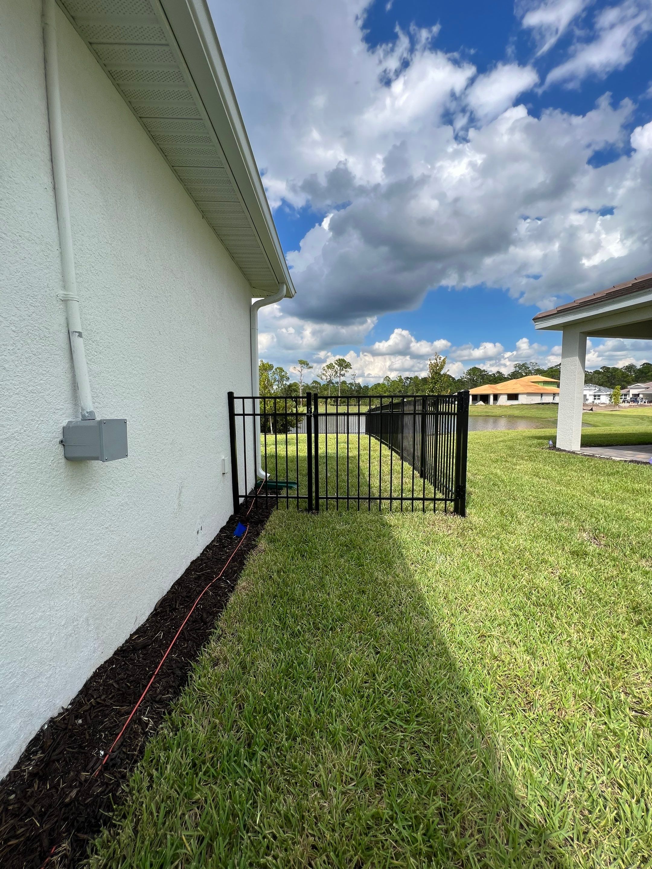 Aluminum Fence Installation using Black 3 Rail Aluminum Fence by Asap fence and gates, LLC