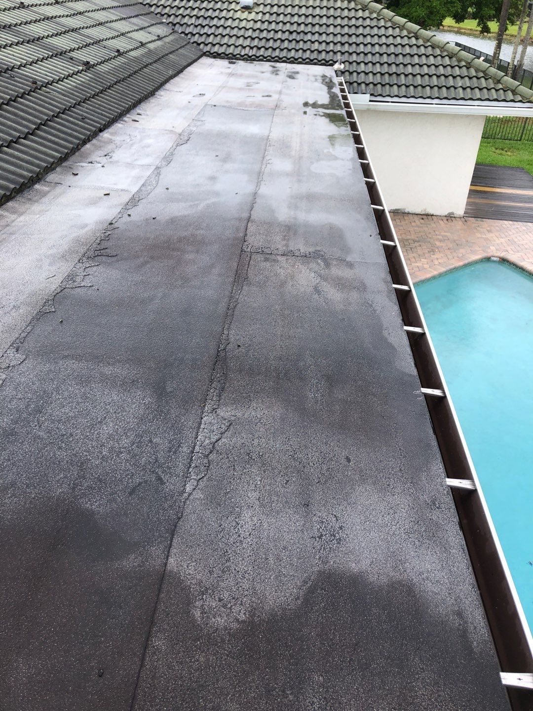 Residential Re-Roof using Polyglass Self-Adhered Flat Deck by First Due Roofing