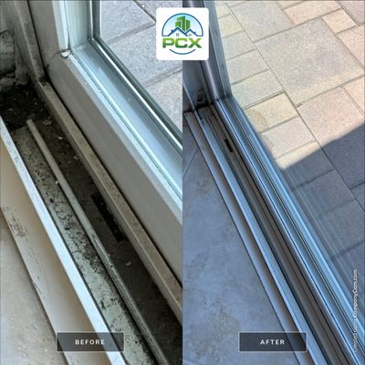 Squeegee Professional Window Cleaning with Track Detail