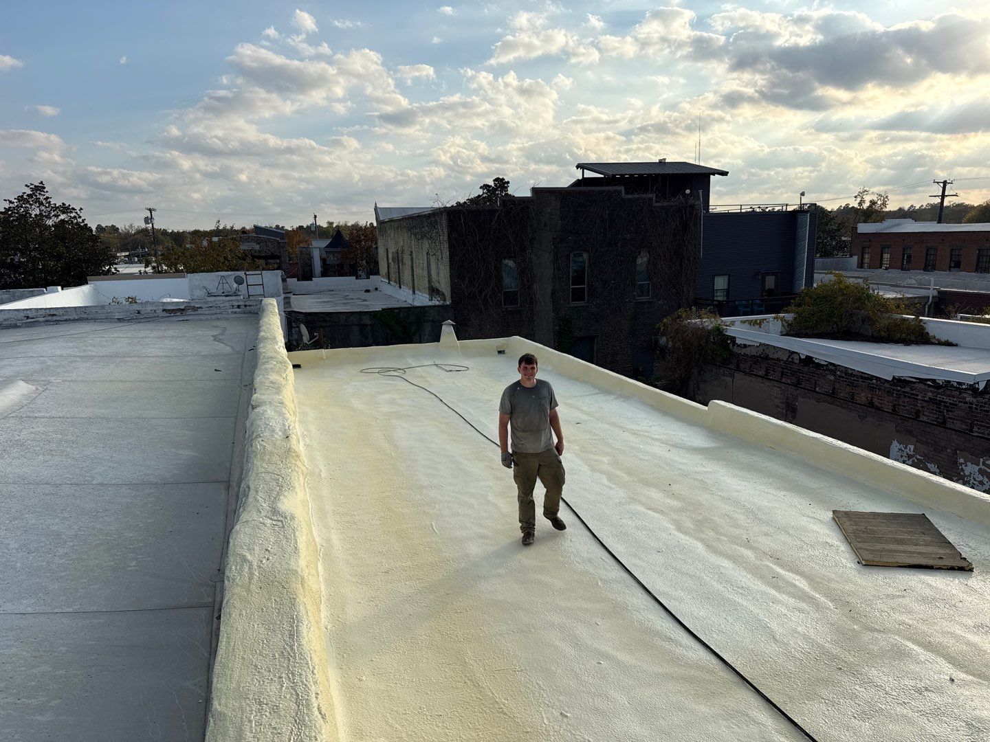 Heath Hyde, P.C. – Commercial Foam Roof Restoration in Sulphur Springs, TX by All Star Roofing LLC