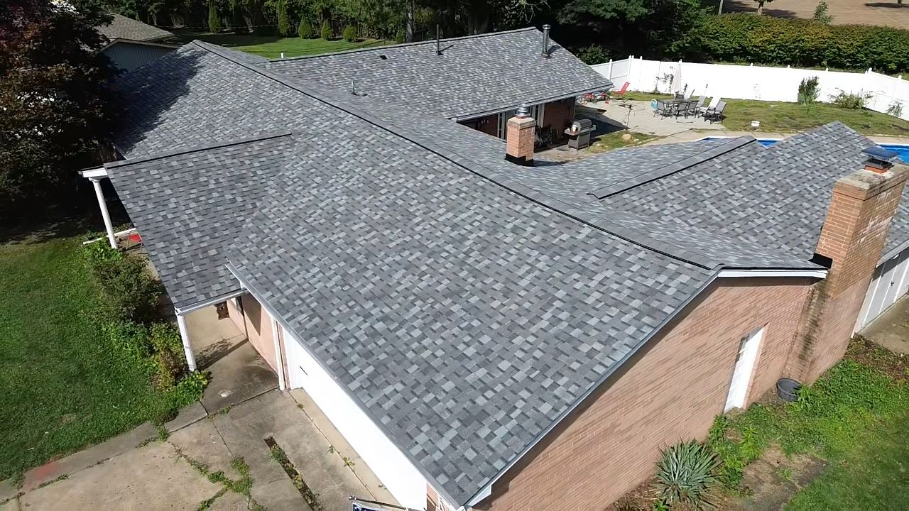 Atlas Pinnacle, Color, Coastal Granite, Drip Edge, Color, Black by Eagle Eye Roofing