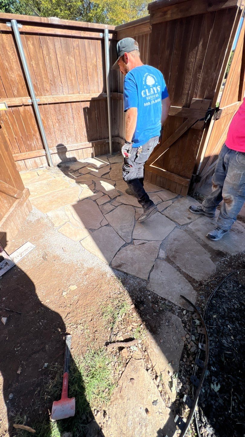 Tree removal , Concrete, Pergola, and sod install  by Clays Services Inc