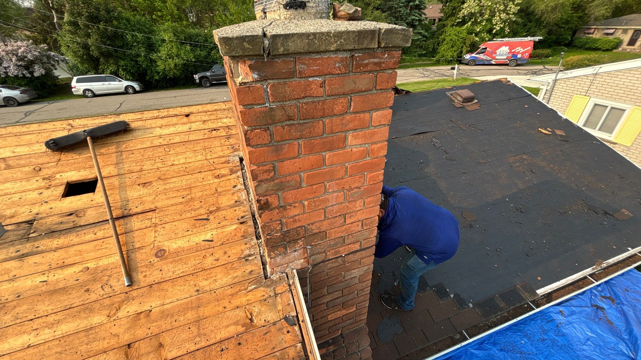 Roof Replacement using Owens Corning Desert Rose by 180 Contractors