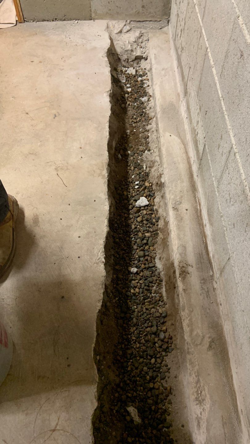 Drain tile in Brooklyn Center by Waterproofing Northeast