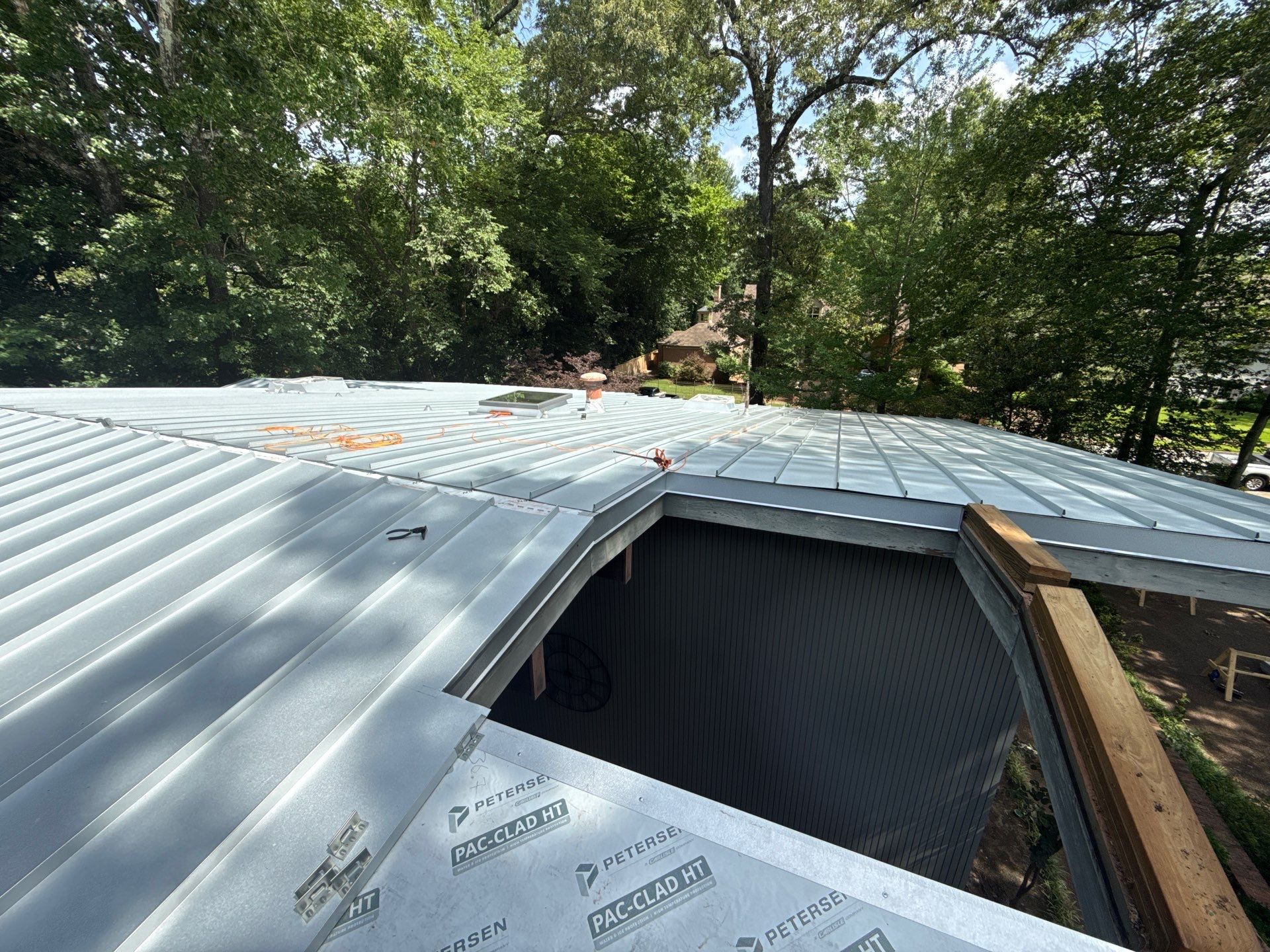 Residential Standing Seam Metal Roof and Membrane Replacement in Memphis by Revival Roofing Services