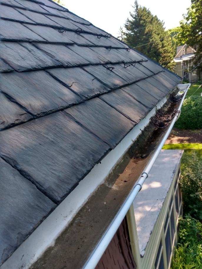 Slate Roof Repair & Gutter Cleaning in Roland Park by Roof Right Inc