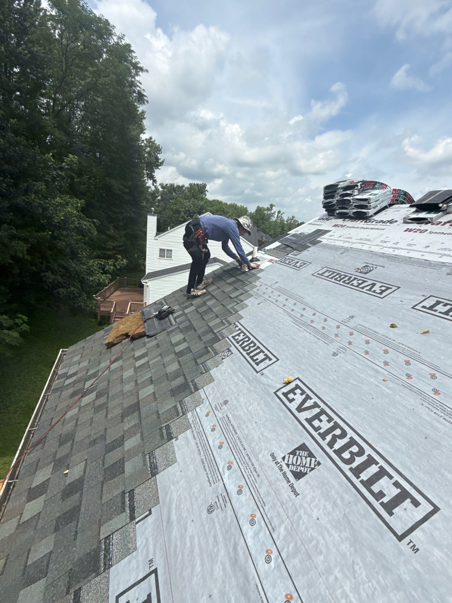 Residential Roofing Installation using GAF Timberline HDZ by Matter Roofing & Construction