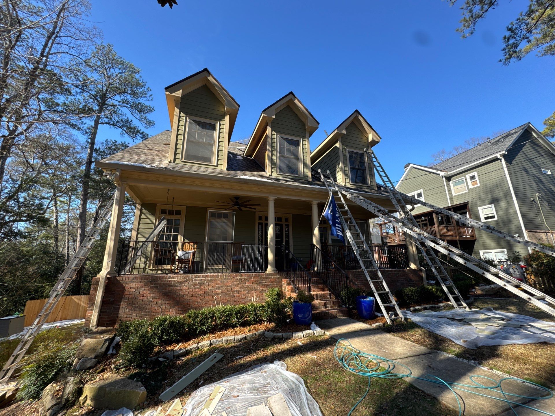 Full Exterior Home Painting and Trim Update in Atlanta by Swift Home Renovations