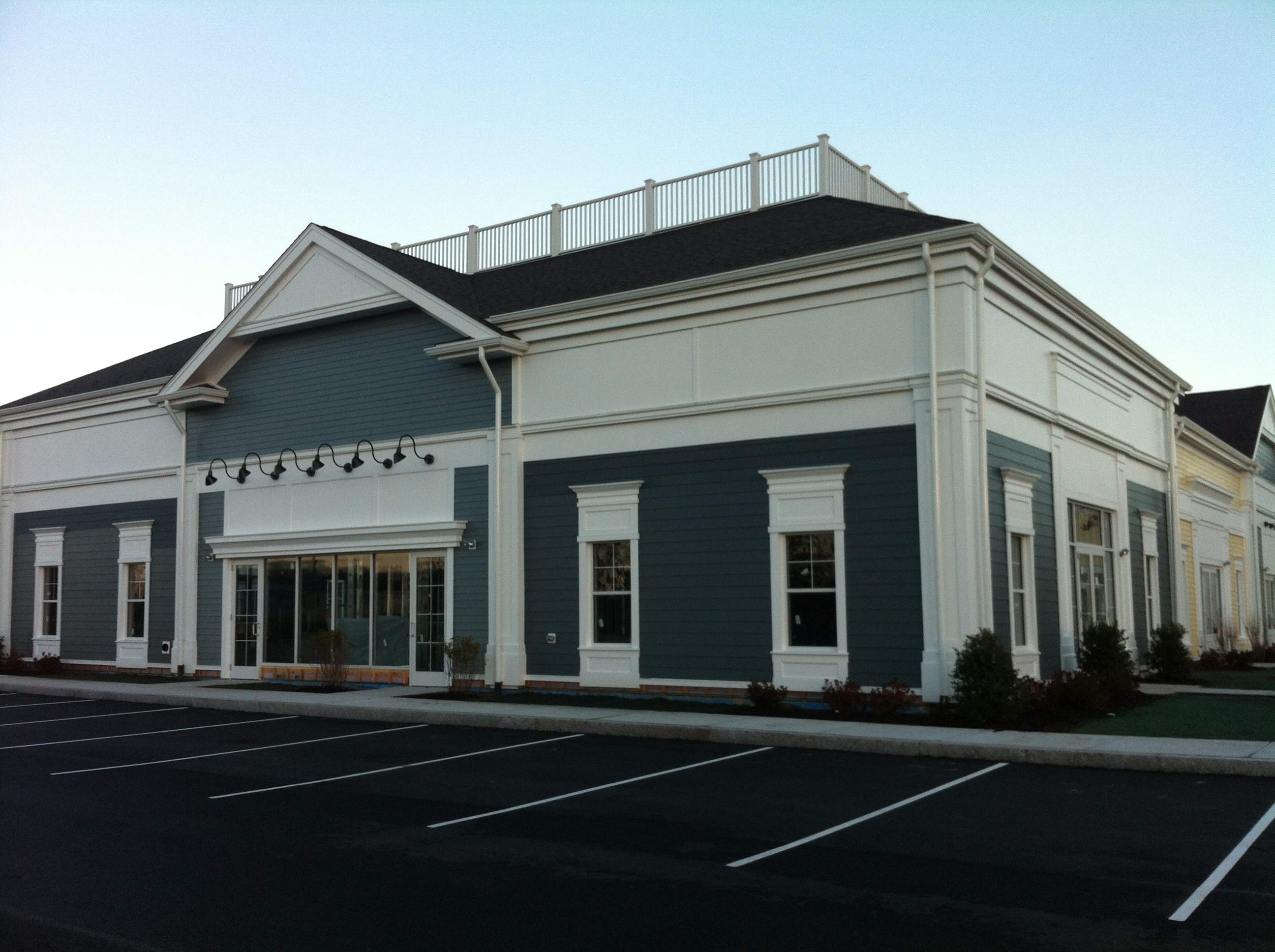 Commercial Gutter System at Wayland Town Center by Gutter Pro Enterprises