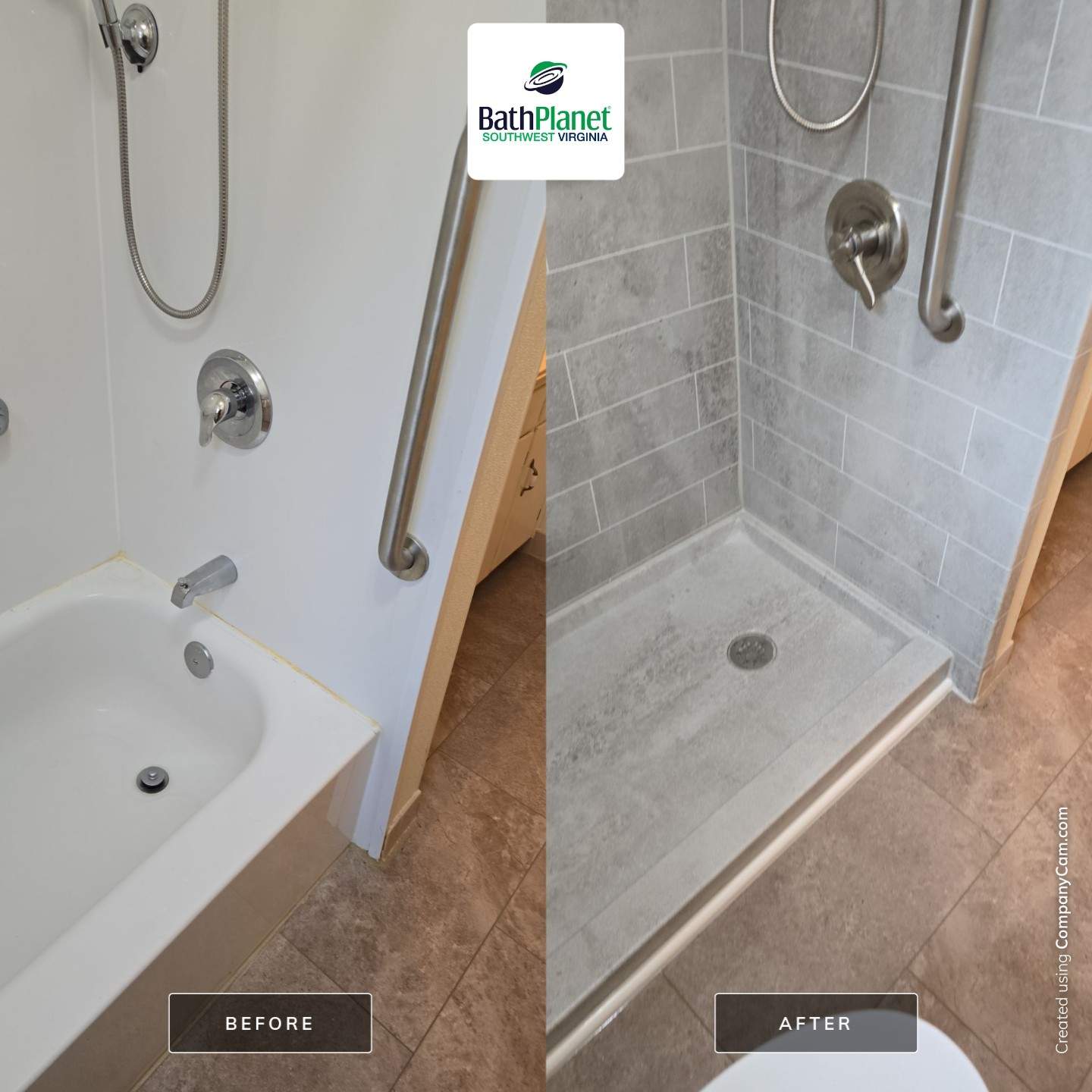 Tub to Shower by BathPlanet SW Virginia