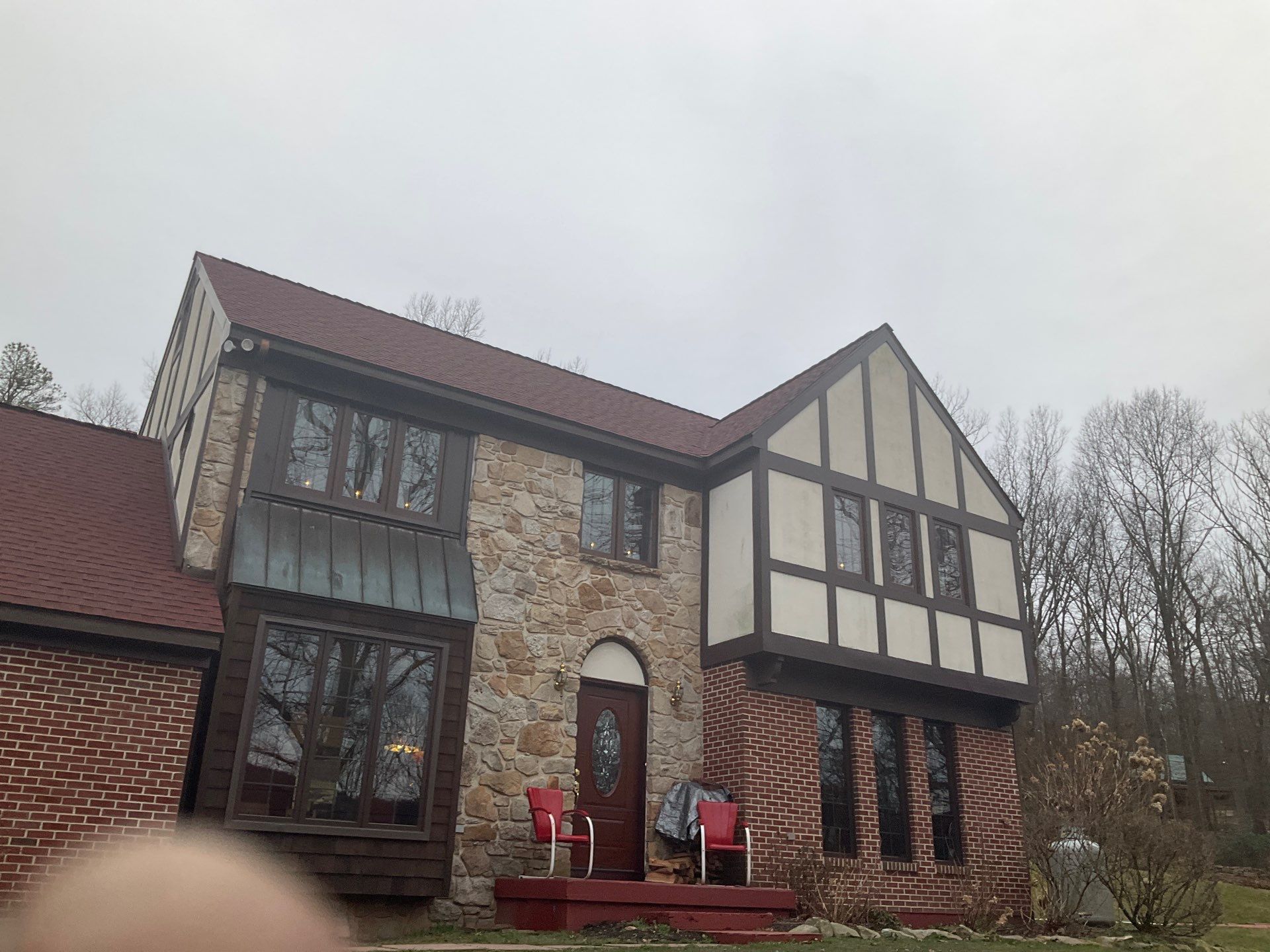 Shingle Roof-patriot red by Esh Builders