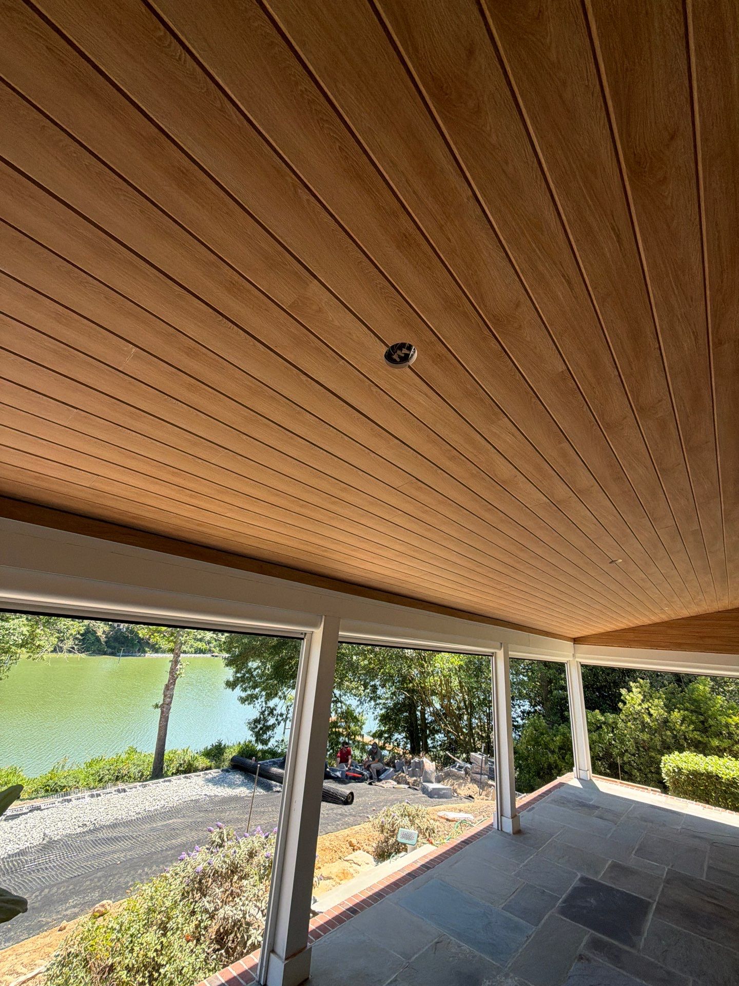 Custom Tongue and Groove Porch Ceiling in Irvington by Cade Construction