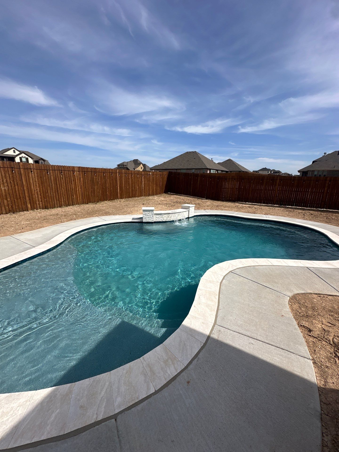 Large Freeform Pool with Tanning Ledge by Pinnacle Pools and Spas - DFW