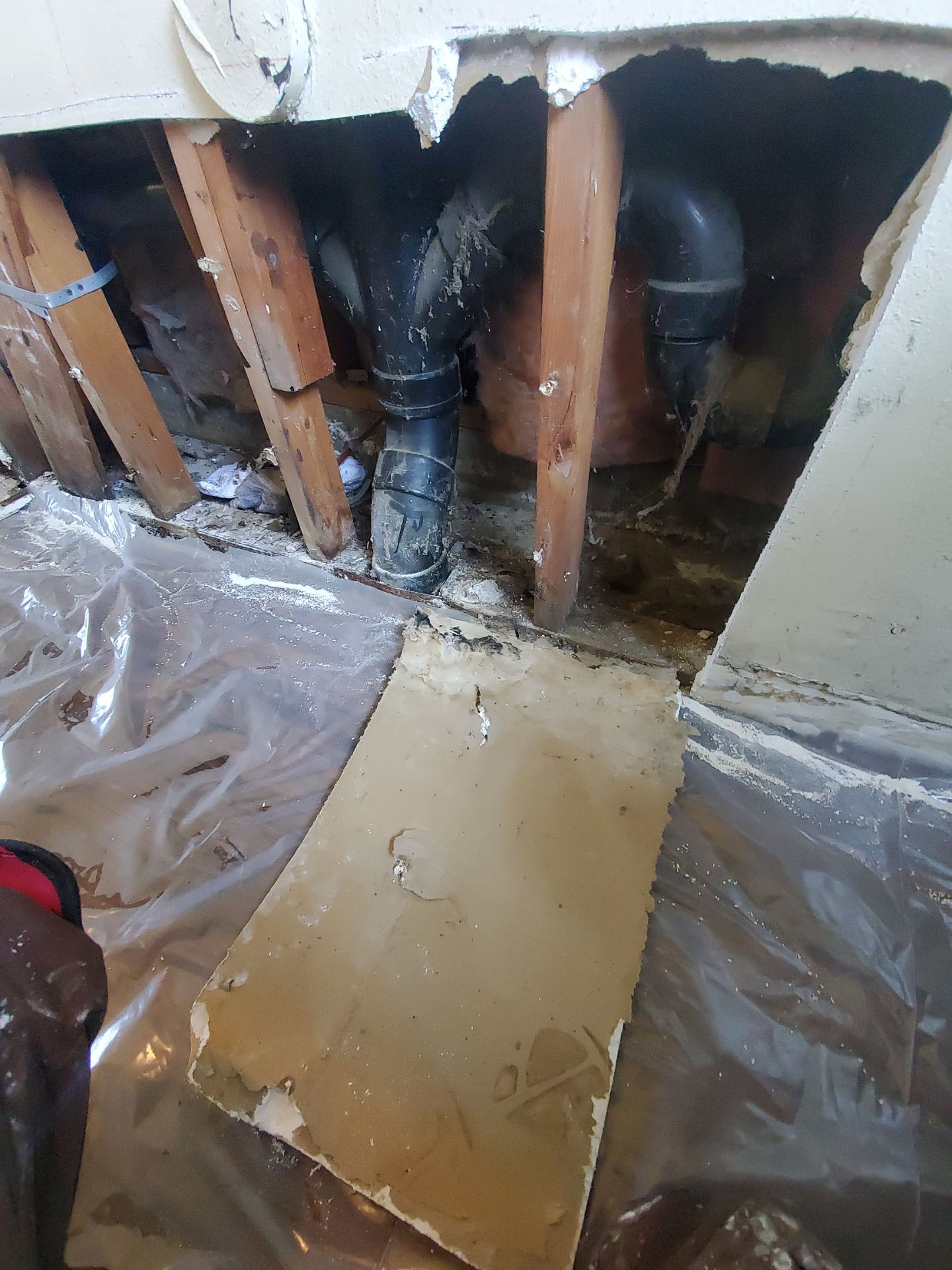 Laundry Room Water Restoration & Rebuild in Irvine by One Stop Source