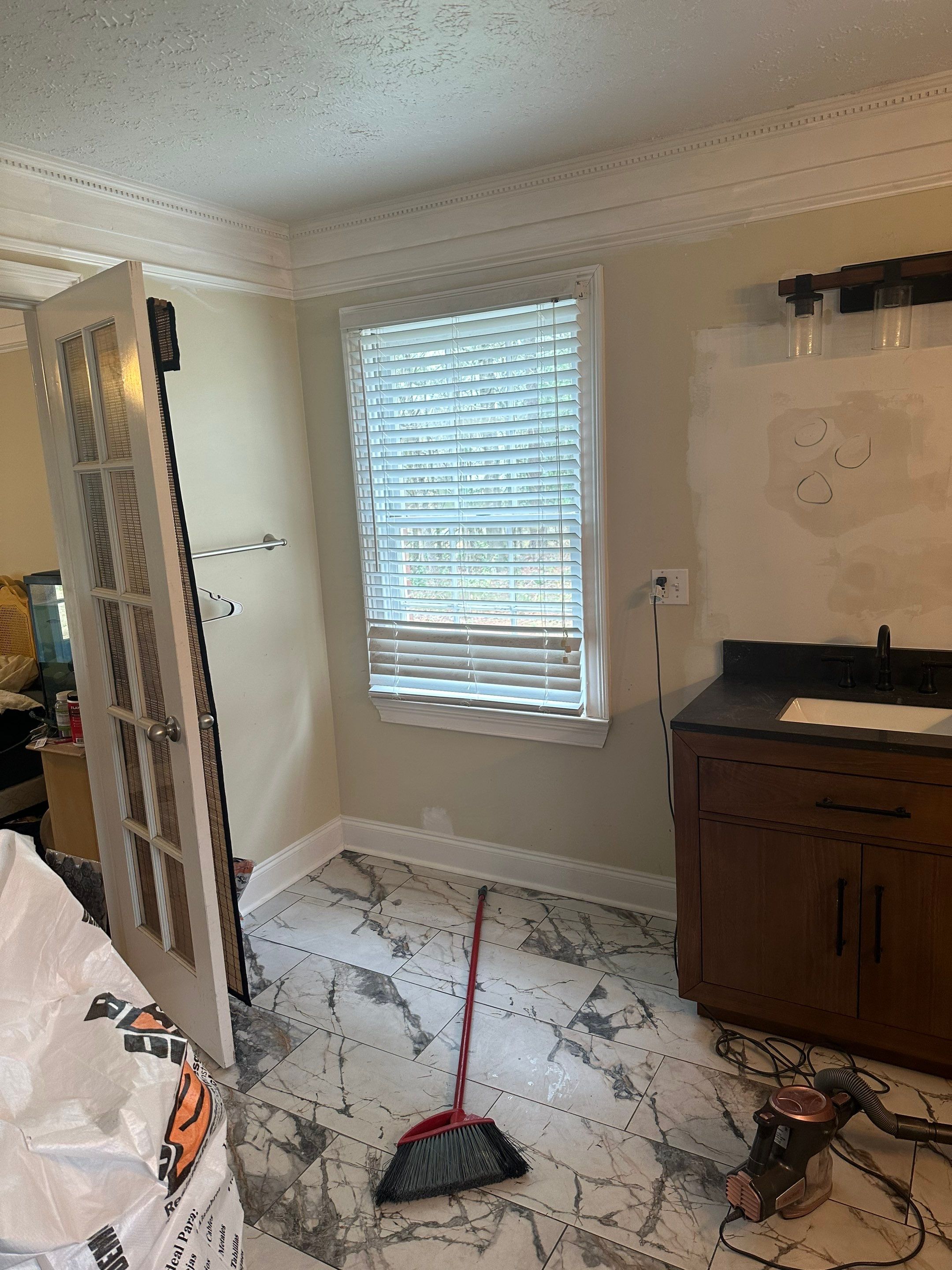 Bathroom Remodel using Soaker tub, vanities, tile, new shower by Baxter Professional LLC