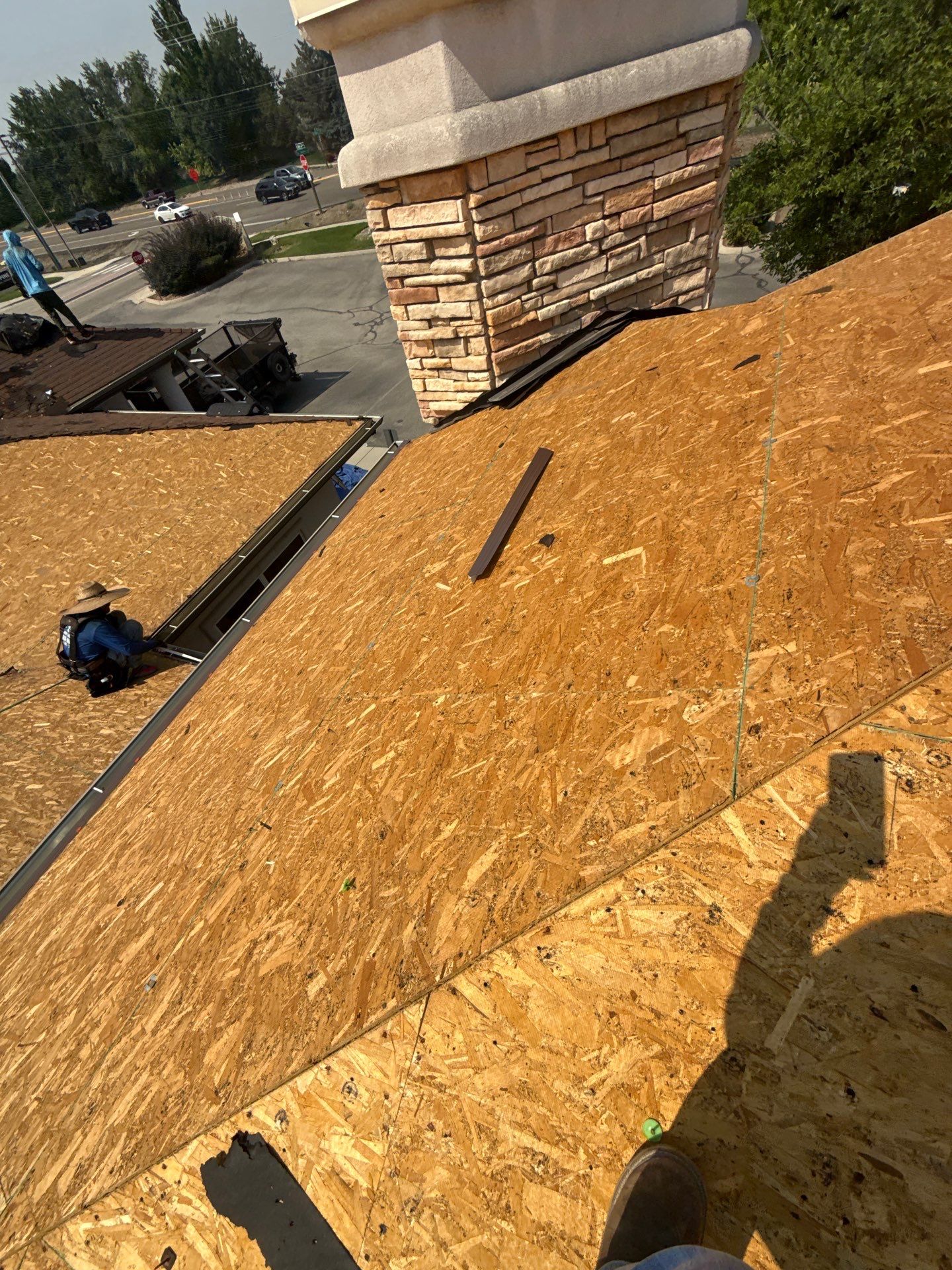 Boise Commercial Roof Replacement with Brown Architectural Shingles by Olive Roofing