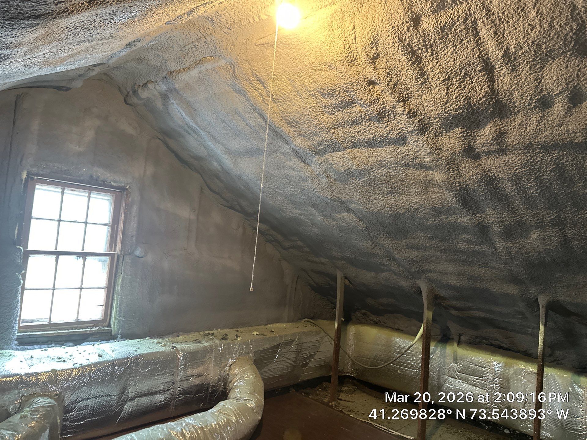 Rim Joist using Closed Cell Spray Foam by NYS Foam & Energy