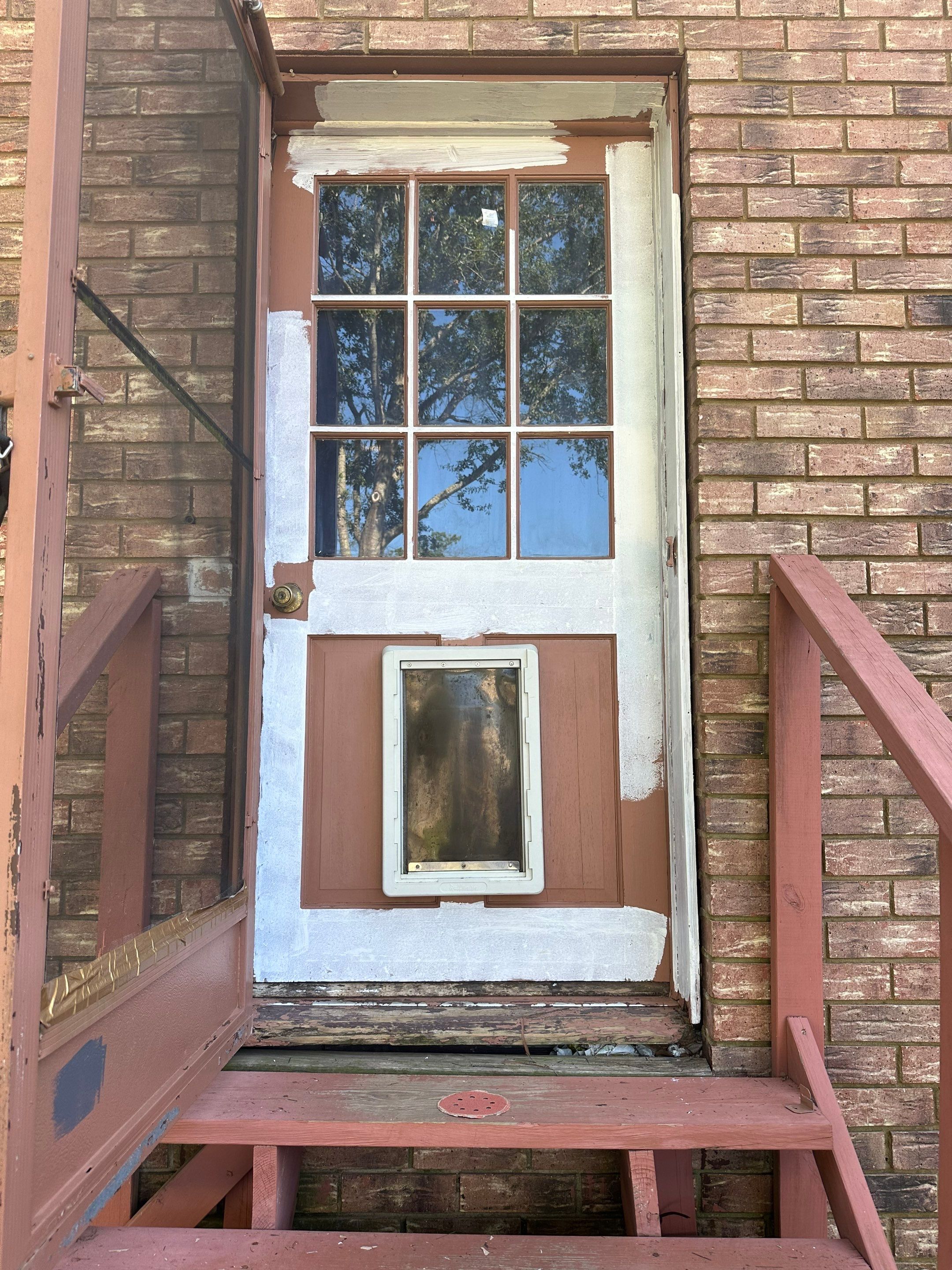 Exterior Painting in Arp, TX | Doors & Door Steps in Dark Gray by Quality Coats Painting