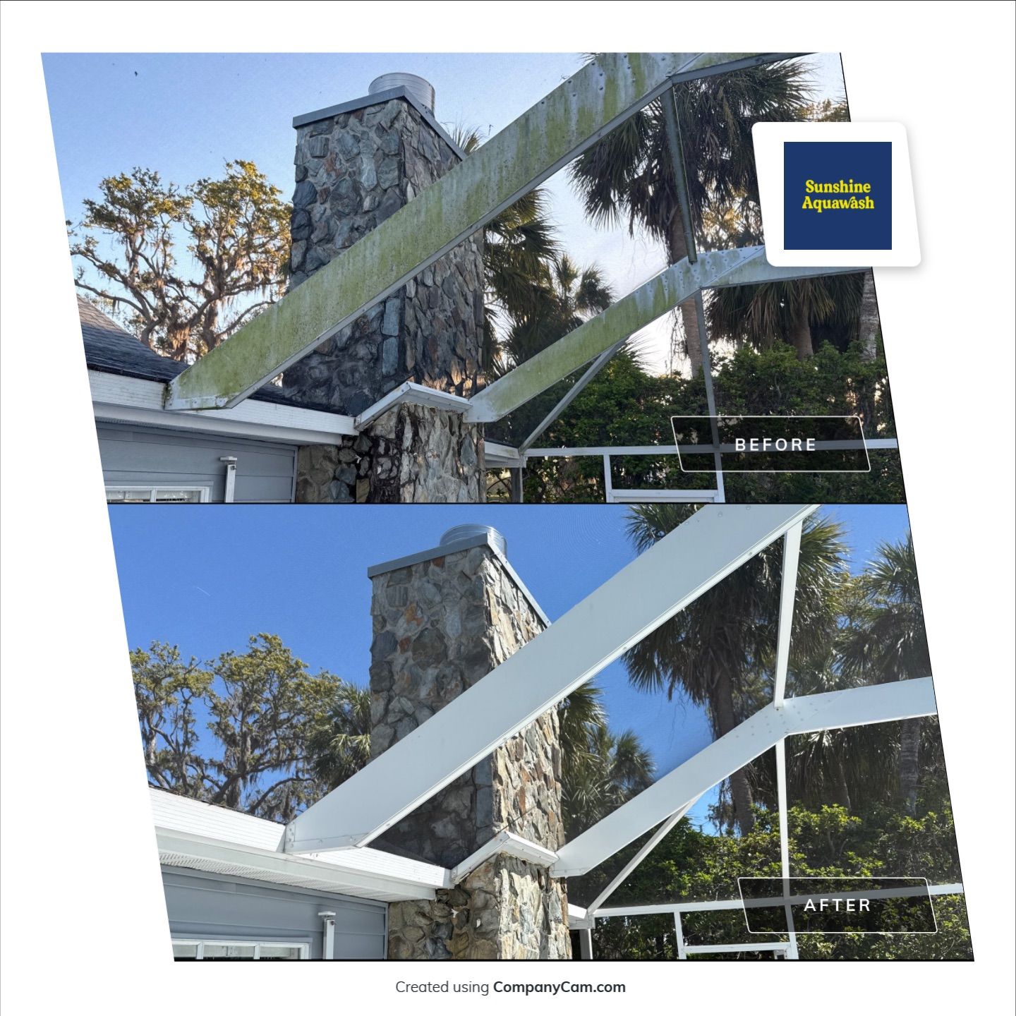 🏡 From Green to Clean! 🌊 Epic House & Pool Cage Cleaning on the Manatee River | Ellenton, FL 💦 by Sunshine AquaWash