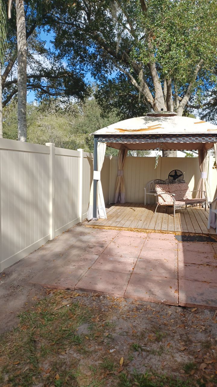 Sarasota, FL 6ft. Tall Tan Vinyl Privacy Fence  by Asap fence and gates, LLC