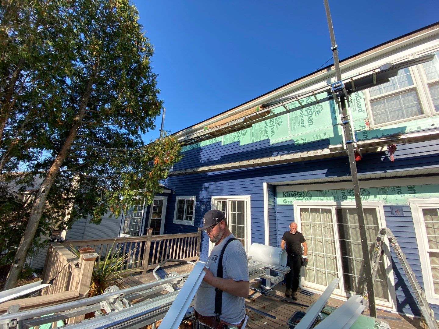 Siding Replacement using Certainteed Restoration Classic D4 Midnight Blue by 180 Contractors