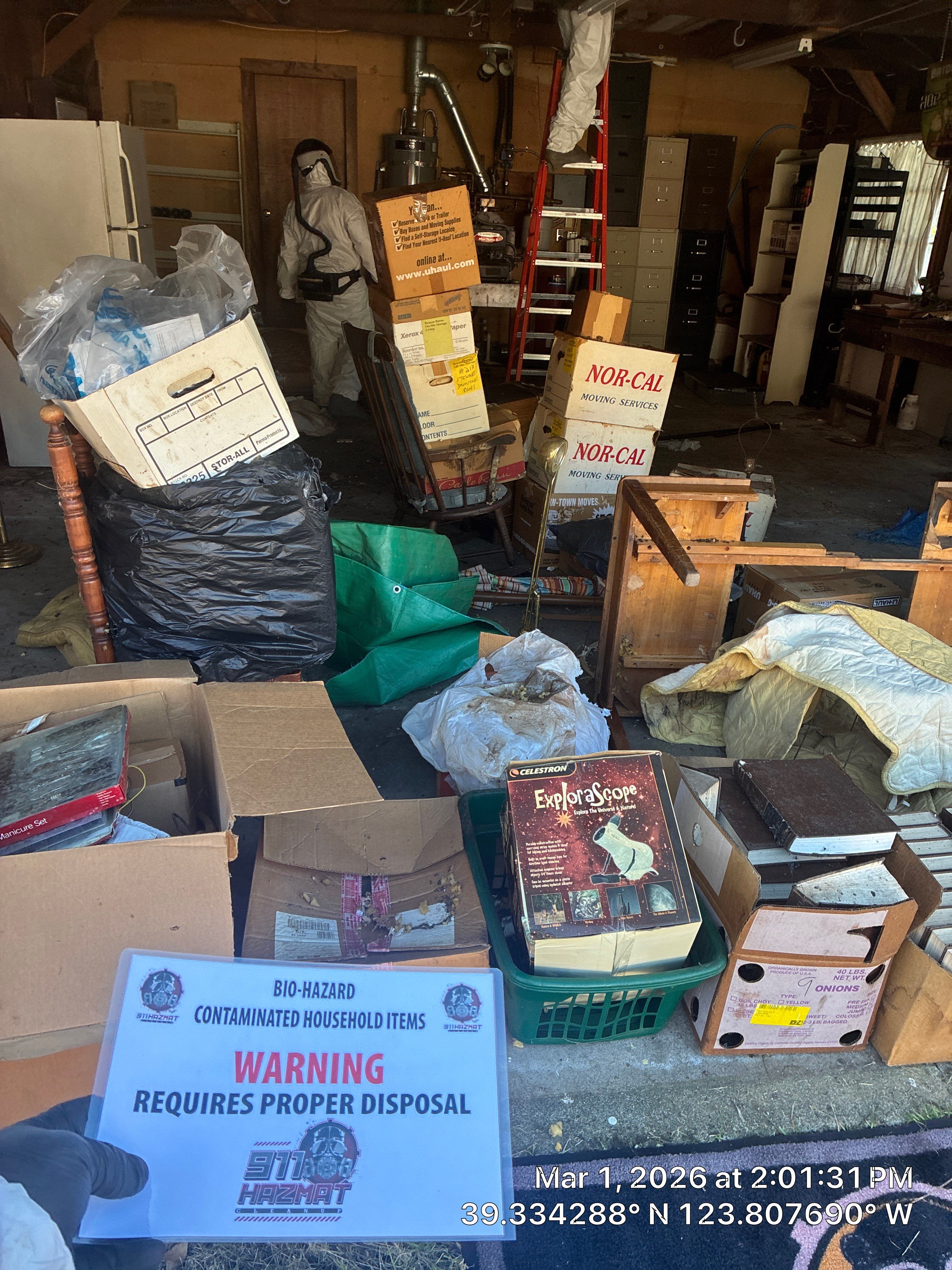 Project in Mendocino by 911 Hazmat Cleanup 