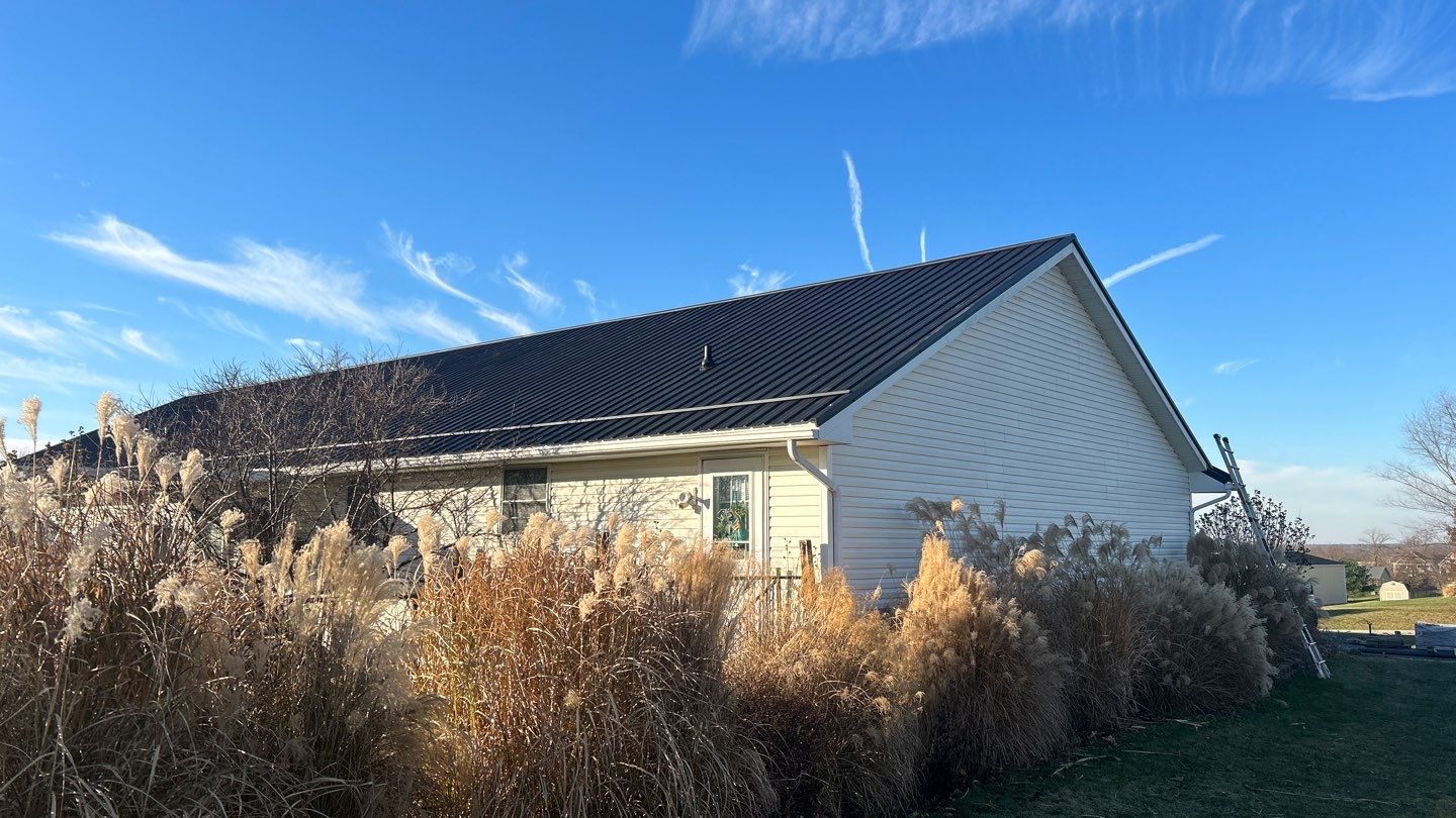 Residential Roofing Installation using Performance Panel Metal - Frost Black by RoofX 