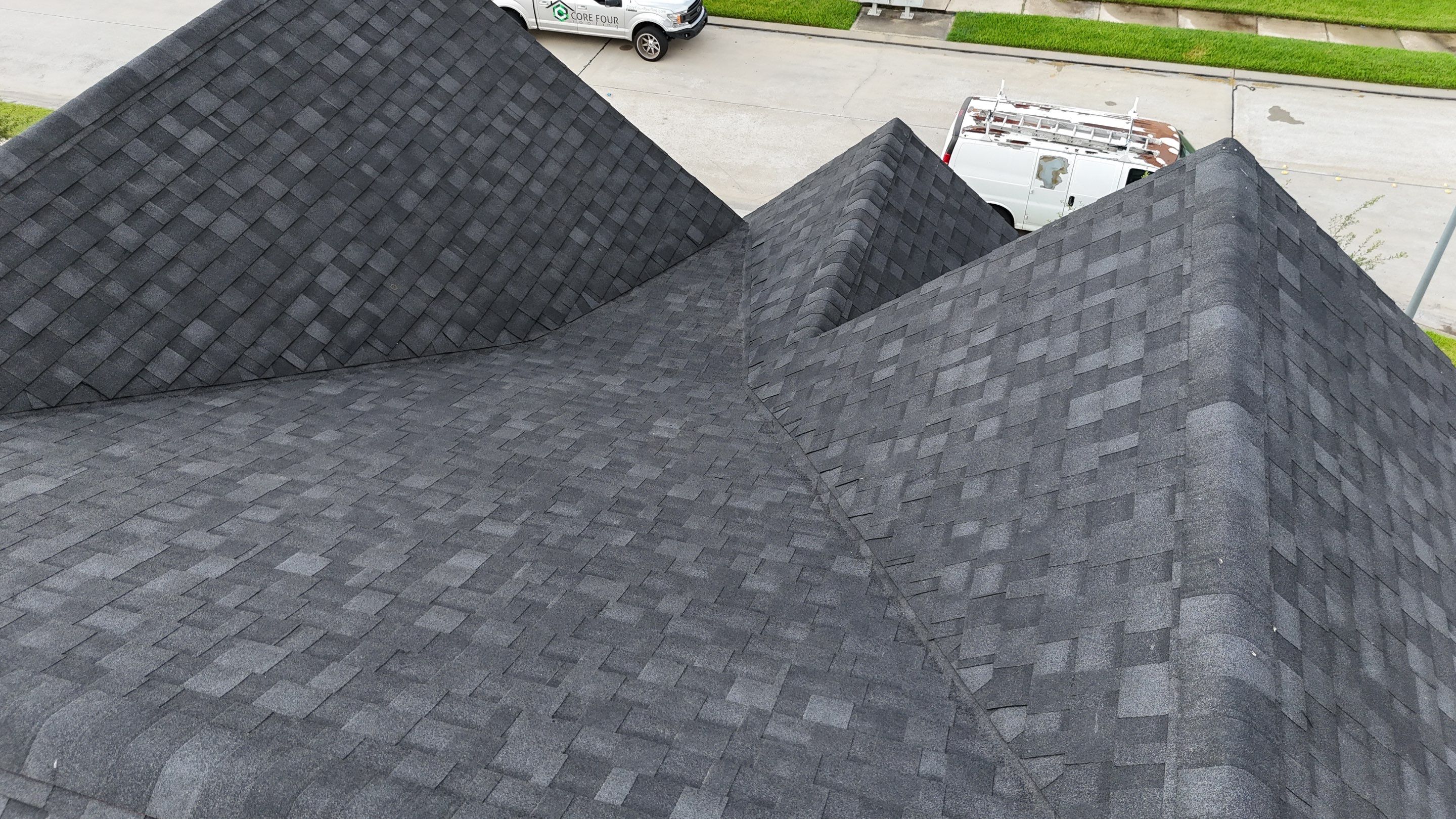 Residential Roofing Installation using IKO Dynasty by Core Four Roofing