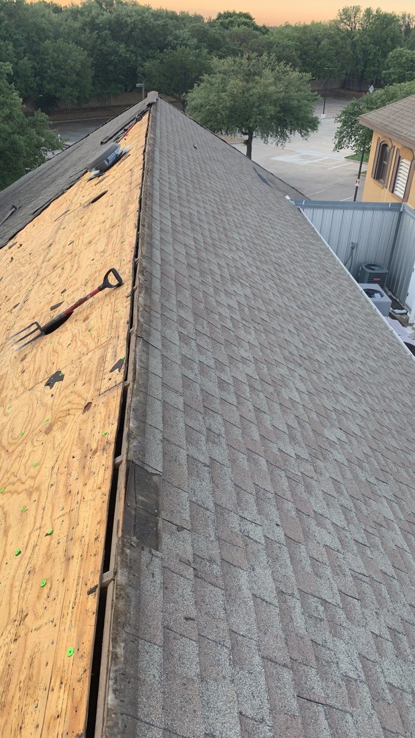 Commercial Roof Installation using GAF Shingles in Dallas Texas by Elite Roofing LLC