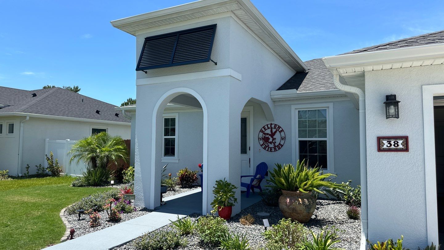 Decorative Bahamas in Grey Blue by Smart Guard Shutters