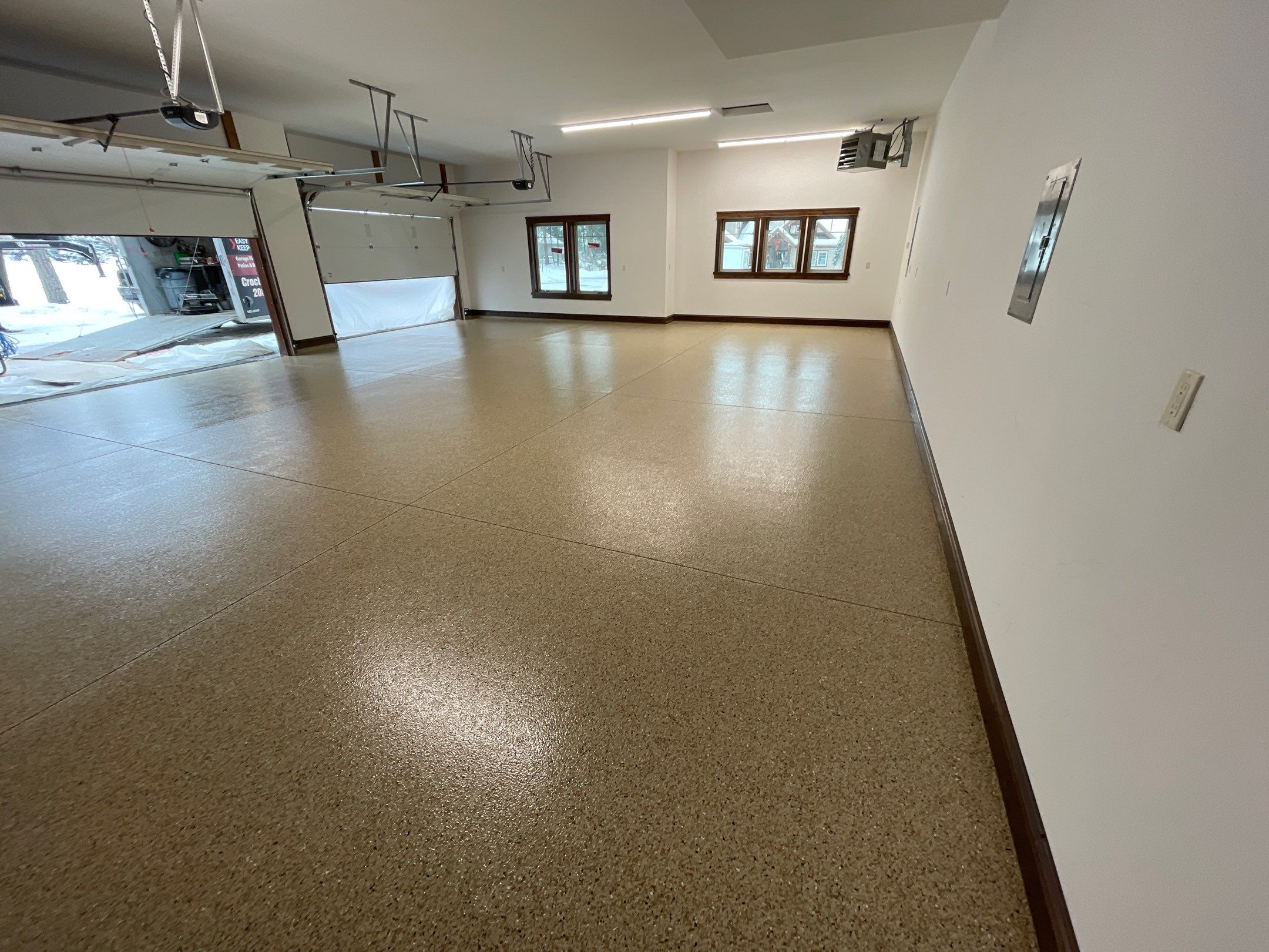 Garage Transformation using Pecan by Croc Coatings, LLC