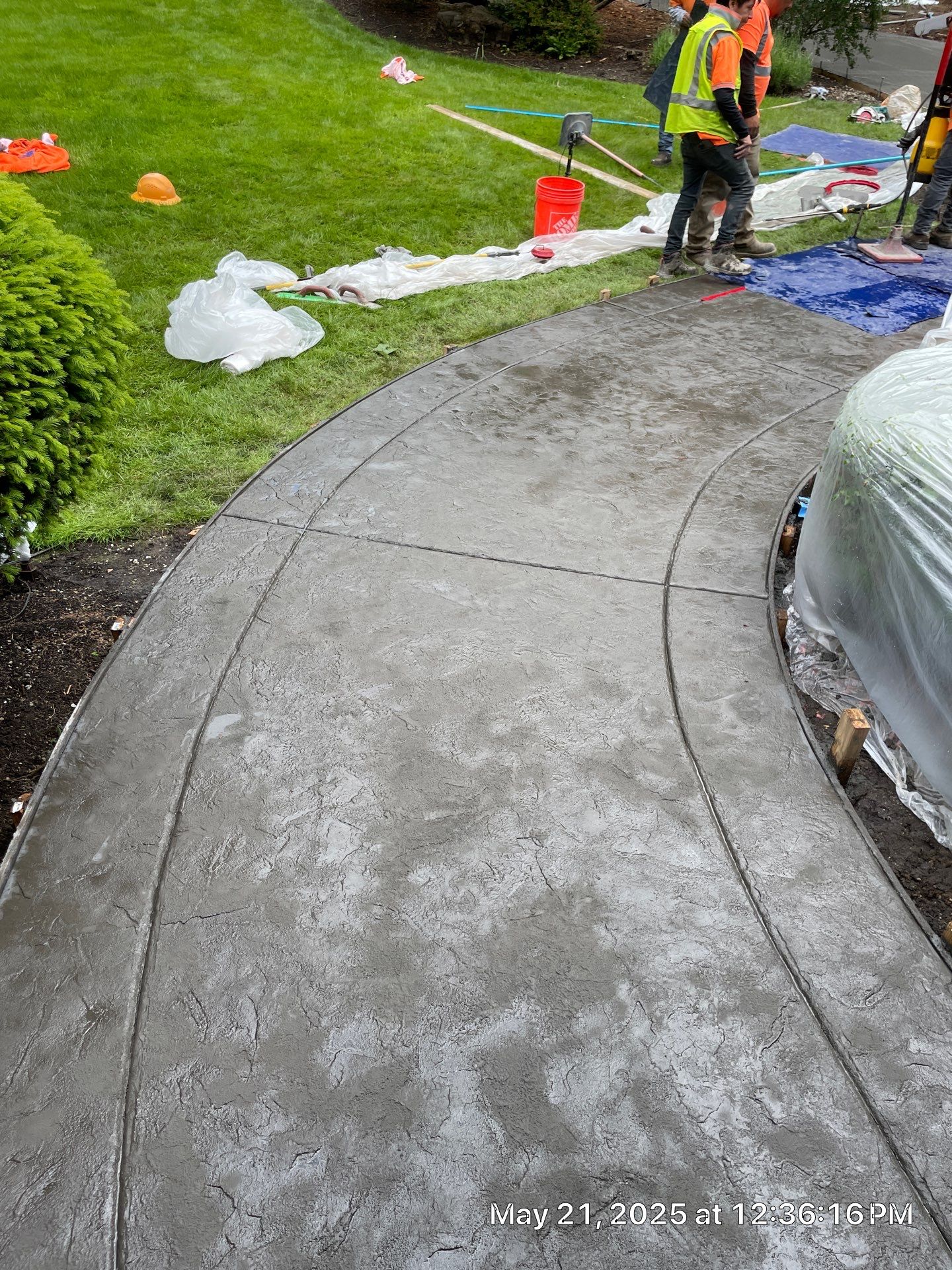 Stamped Concrete Driveway Renovation | Woodinville  by Jireh Asphalt & Concrete Inc 