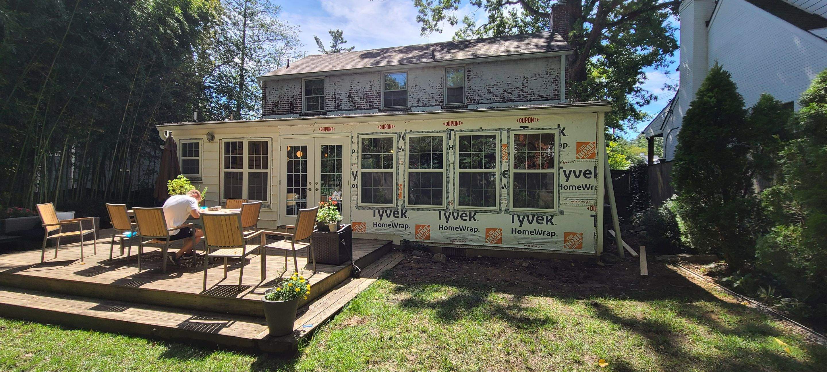 James Hardie porch siding install with custom PVC Trim by Window Depot of Annapolis