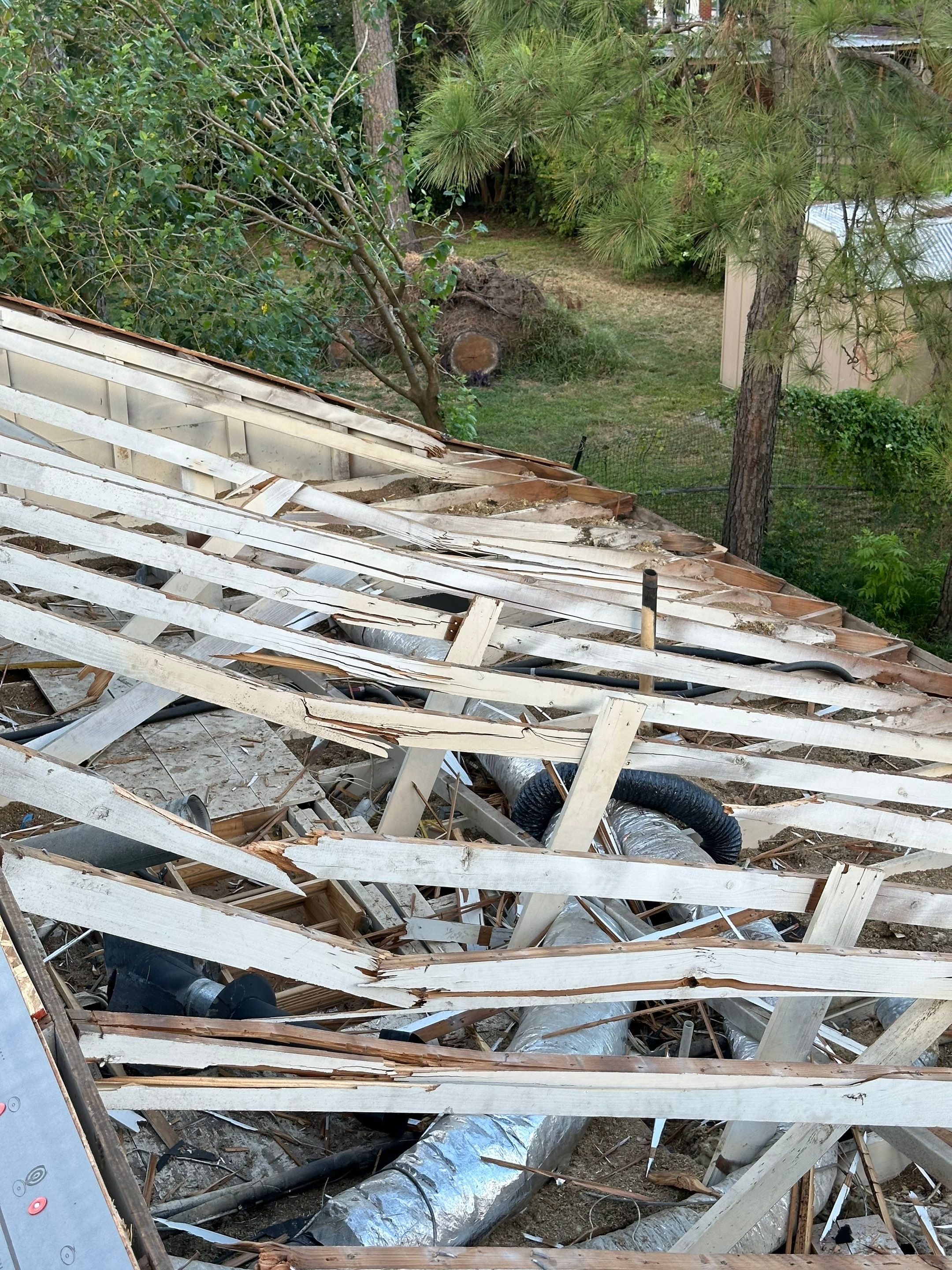 Roof Replacement after a 90-foot tree fell on it! by Core Four Roofing