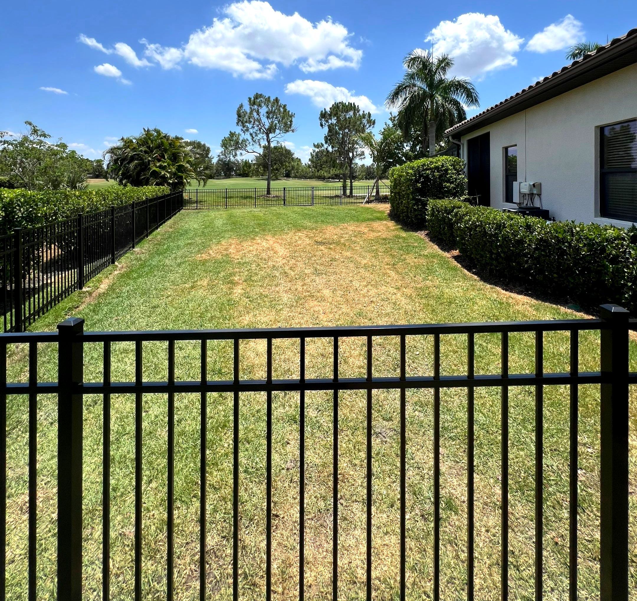 Aluminum Fence Installation using Black 3 Rail Aluminum Fence by Asap fence and gates, LLC