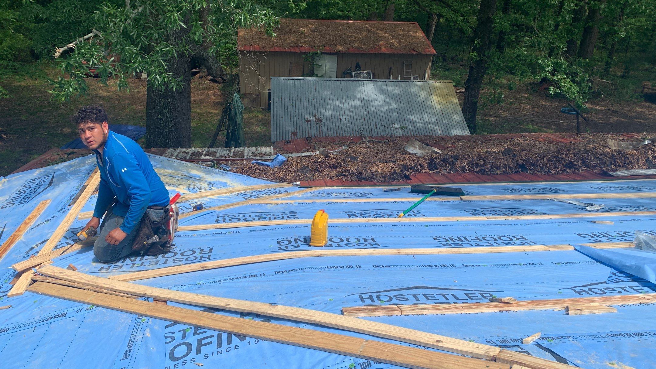 Residential Shingle Reroof using 29 gauge metal by Hostetler Roofing