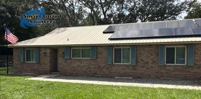 Impact Colonial Shutters in Squirrel Grey