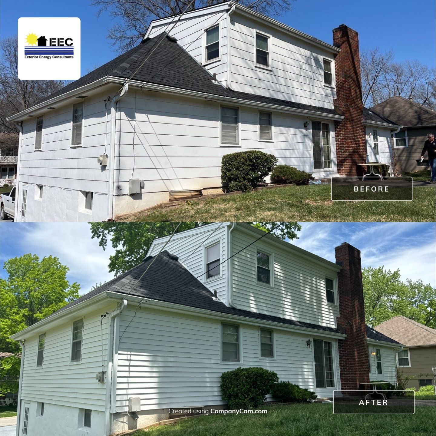Siding Installation using White Market Square by EEC Windows, Siding & Roofing