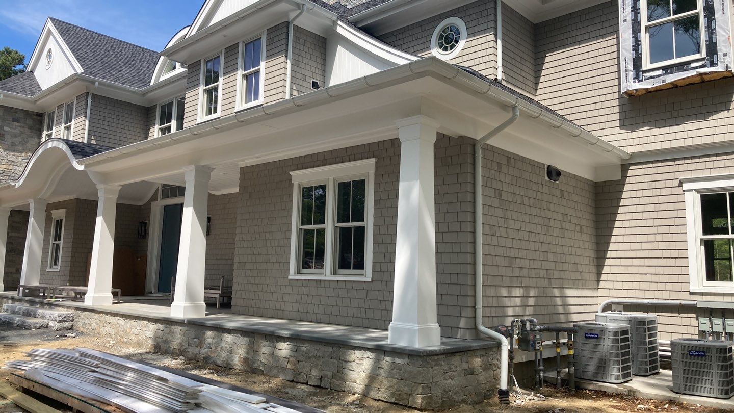 Gutter Installation using 6" Half Round Aluminum Gutter in New Seabury, MA by Gutter Pro Enterprises
