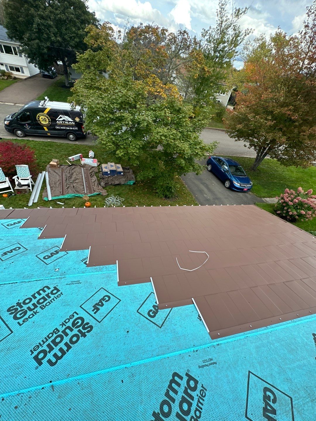 Residential Roofing Installation using Wakefield Bridge Steel Shingle by Ideal Steel by Artisan Roofing & Home Improvements Inc.