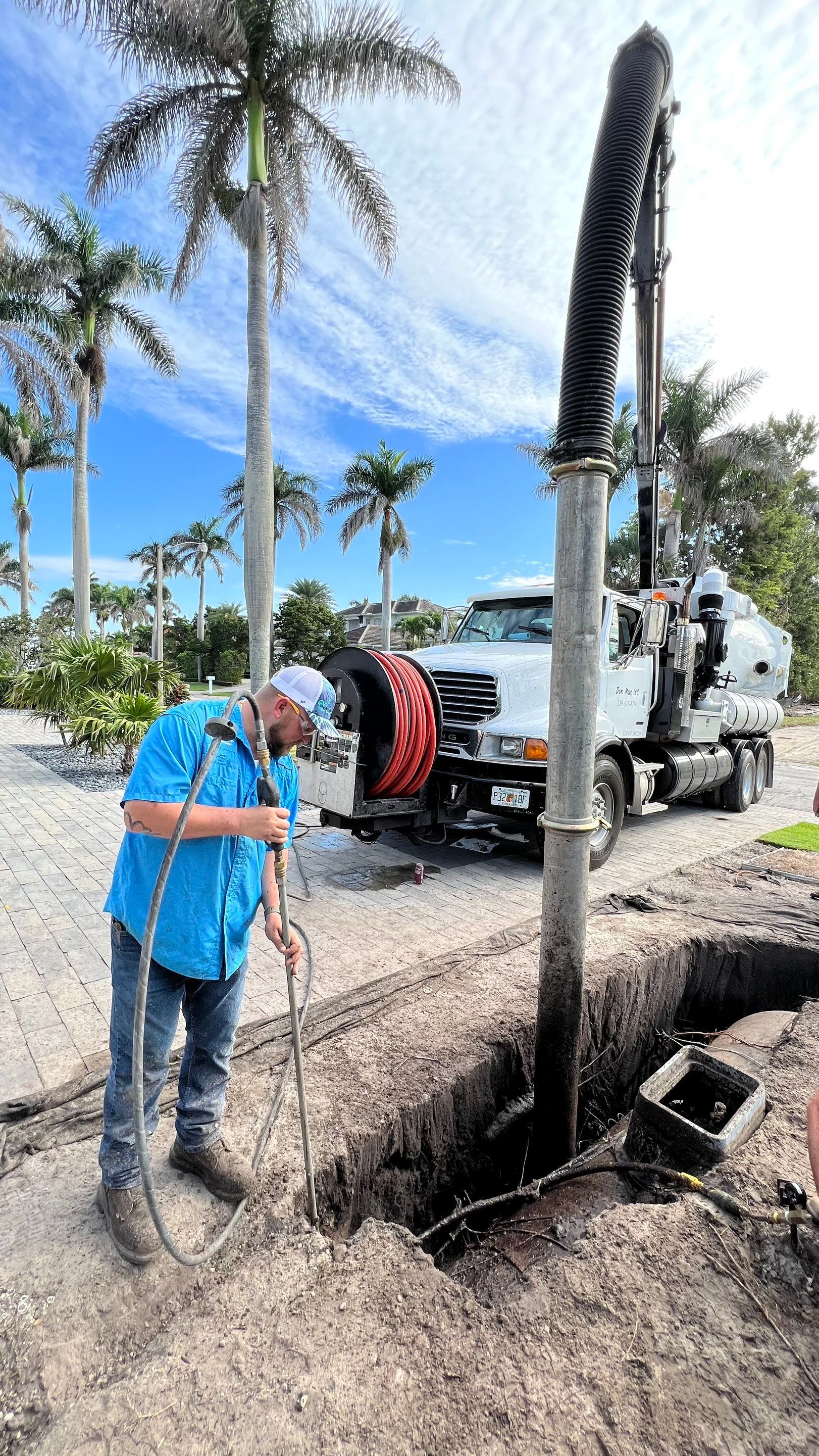 Residential Propane Tank Hydro Excavating by APS Power & Water